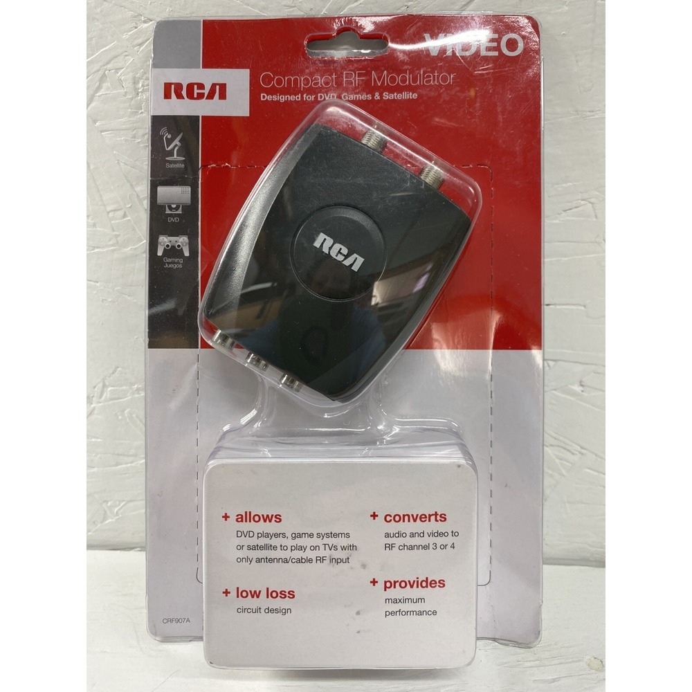NEW: RCA Compact RF Modulator‎ [CRF907] For DVD, Games, Satellite VOXX 2016